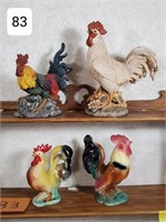Lot of (4) Chickens & Roosters