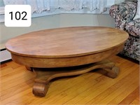 Antique Empire Oval Coffee Table