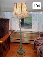 Turned Wood Floor Lamp