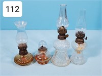 Lot of (4) Small Oil Lamps