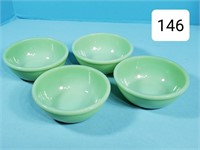 Set of (4) Fire King Jade-Ite Cereal Bowls
