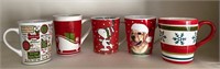 Lot of Christmas Theme Mugs