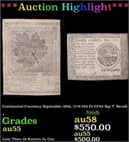 ***Auction Highlight*** Continental Currency Septe
