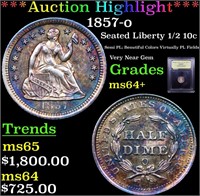 ***Auction Highlight*** 1857-o Seated Liberty Half