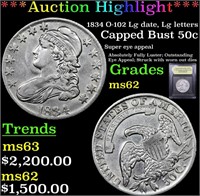 ***Auction Highlight*** 1834 O-102 Lg date, Lg let