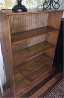 Five shelf pine bookcase. Nice and sturdy with a