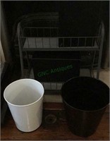 Miscellaneous lot - two small waste cans, a small