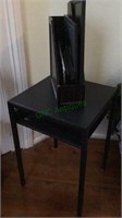 Mixed lot - small metal table. Measures 24 x 16 x