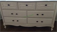 Dresser - seven drawer vintage dresser recently