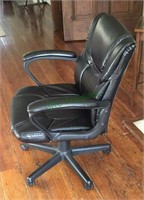 Office chair - black leather style office chair