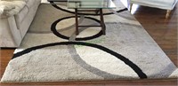 Area rug - modern design woven area rug. Gray
