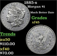 1885-s Morgan Dollar $1 Grades xf+