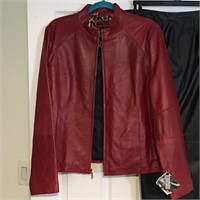 Women’s New Red Soft Leather Jacket XL