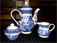 Churchill Willow Teapot, Sugar & Creamer