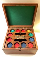 Poker Chip Set in Wooden Box