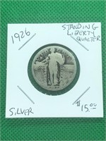 1926 Standing Liberty US Silver Quarter