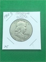 1952-S Franklin Silver Half Dollar XF Grade