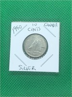 1950 Canada Silver 10 Cents