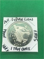RARE Siver 1 Troy Ounce LYDIAN LION Proof