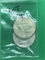 Bag of 2 Silver Kennedy Half Dollars