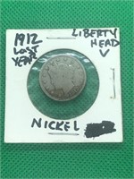 1912 Liberty Head V Nickel Last Year