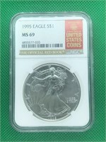 1995 American Silver Eagle Certified NGC MS69