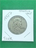 1952-D Franklin Silver Half Dollar DENVER Mint