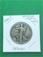 1945 Walking Silver Half Dollar WWII Original