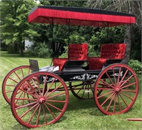 Horse Drawn 2 Seat Covered Carriage Restored