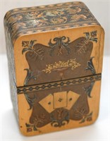 Wood with Inlay Playing Card Box