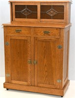 Antique Oak Medical Cabinet