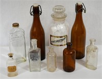 9 Antique Bottles