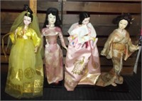 4 Japanese Dolls 16"
