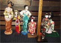 Lot of 6 Asian Dolls