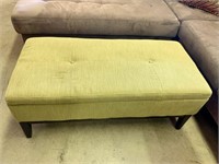 Green Upholstered Storage Ottoman