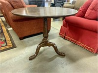 Round Wood Entry Way Table