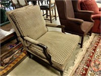 Large Brown/Cream Minton Spidell Lounge Chair