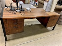 Large Vintage Desk & Credenza
