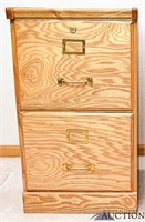 Oak 2-Drawer File Cabinet