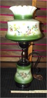 Vintage Glass Shade Lamp