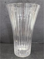 Large striped glass vase
