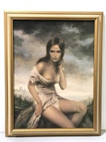 Framed print of a woman