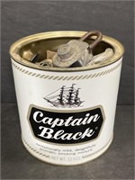 Vintage Captain Black tin w/ key & combo locks