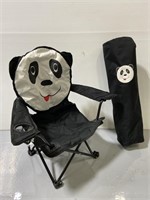 Panda bear kids folding camp chair - like new
