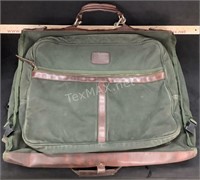 Vintage Orvis Green Canvas Leather Garment  Bag