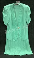 Women’s Teal Dress with Jacket (L)