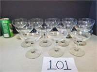 12 Champagne Saucers (No Ship)