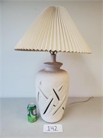 Ceramic/Plaster Table Lamp with Shade (No Ship)