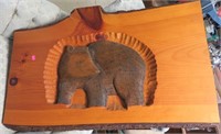 Carved Bear Plaque