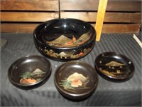 4 Piece Oriental Bowl Set